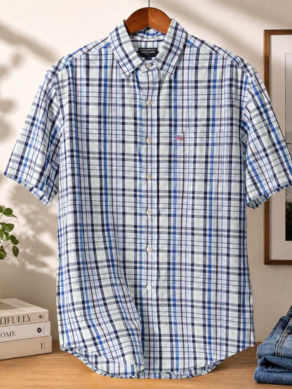 Men's Polo Ralph Lauren MEDIUM Button Front Short Sleeve Shirt